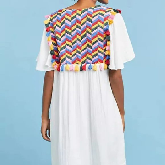 WHIT TWO Bette Flutter-Sleeve Dress XS - Picture 4 of 10